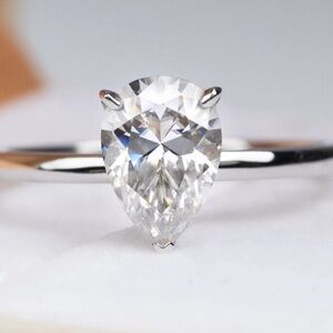 2CT Certified Moissanite Diamond 925 Sterling Silver Wedding Size 6